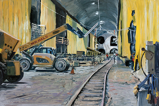 18.02.2015 | The East Side Access project #2 | New York, NY, USA | 40 x 60cm | Öl/Malkarton