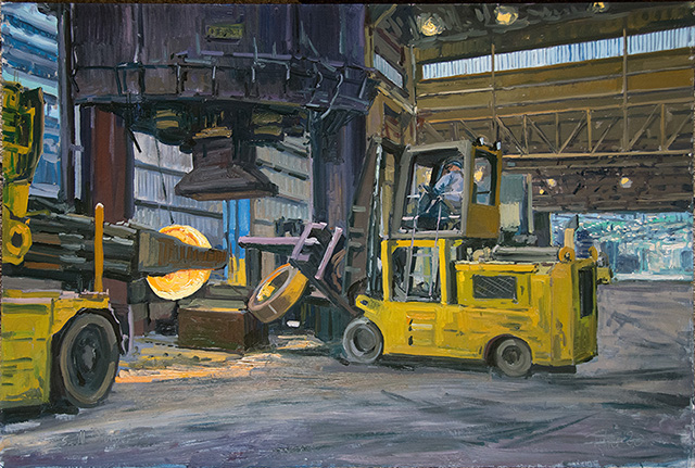 06.04.2015 | Scot Forge #1 | Scot Forge, Spring Grove, IL USA | 40 x 60cm | Öl/Malkarton