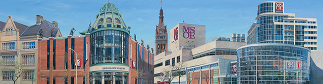 2016/17 | MSOE Campus | Milwaukee, USA | 160 x 600cm | Öl/Leinwand 2016/17 | MSOE Campus | Milwaukee, USA | 160 x 600cm | Öl/Leinwand