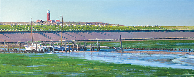 2017 | Hafen von Cocksdorp | Texel, Niederlande | 40 x 100cm | Öl/Leinwand