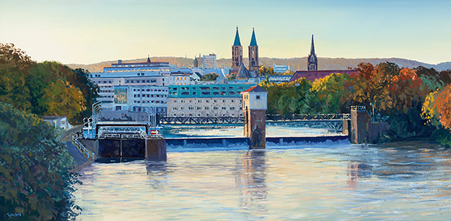 2018 | Hafenbrücke | Kassel | 50 x 100cm | Öl/Leinwand