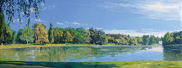 2018 | Karlsaue | Kassel | 30 x 80cm | Öl/Leinwand 2018 | Karlsaue | Kassel | 30 x 80cm | Öl/Leinwand