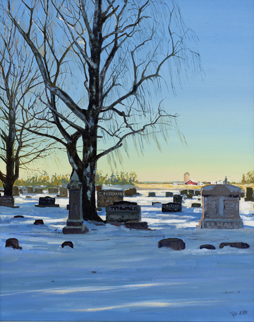 2020 | Friedhof | Wisconsin, USA | 50 x 40cm | Öl/Leinwand 2020 | Friedhof | Wisconsin, USA | 50 x 40cm | Öl/Leinwand
