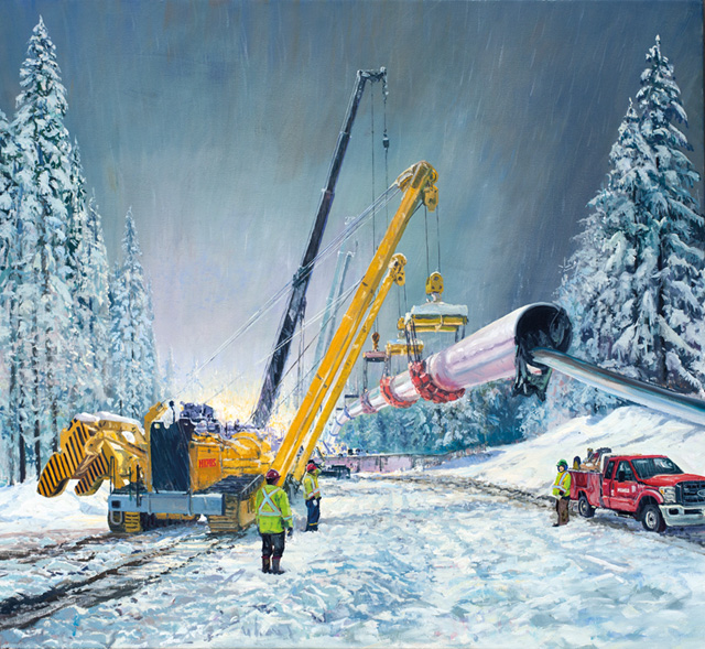 2022 | North Thompson pullback | Michels, Kanada | 105 x 120cm | Öl/Leinwand