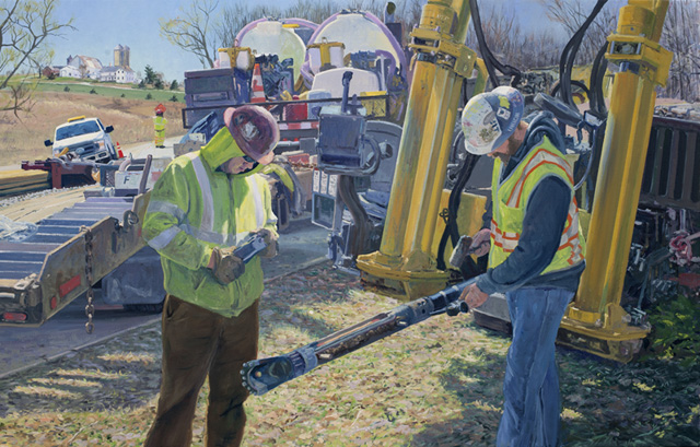 2022 | Horizontalspülbohrung | Watertown, WI USA | 90 x 140cm | Öl/Leinwand 2022 | Horizontalspülbohrung | Watertown, WI USA | 90 x 140cm | Öl/Leinwand