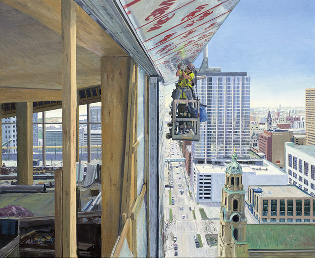 2022 | Höchstes Holz-Hochhaus der Welt | Milwaukee USA | 100 x 120cm | Öl/Leinwand