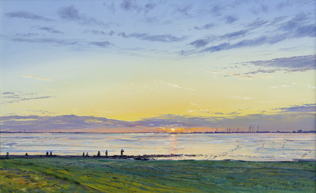2022 | Abendstimmung am Dollart | Dollart | 50 x 80cm | Öl/Leinwand 2022 | Abendstimmung am Dollart | Dollart | 50 x 80cm | Öl/Leinwand